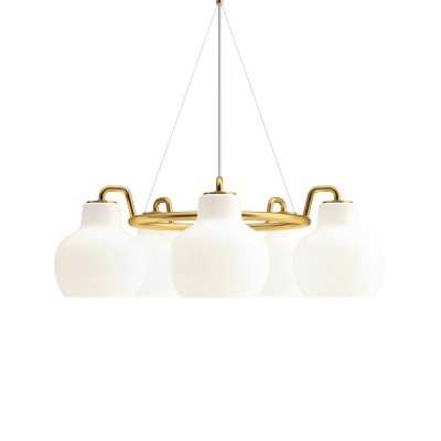 Louis Poulsen Vl Ring Crown 5 chandelier 70 cm white glass