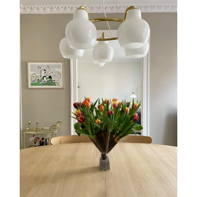 Louis Poulsen Vl Ring Crown 5 chandelier 70 cm white glass