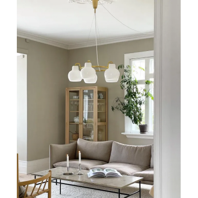 Louis Poulsen Vl Ring Crown 5 chandelier 70 cm white glass