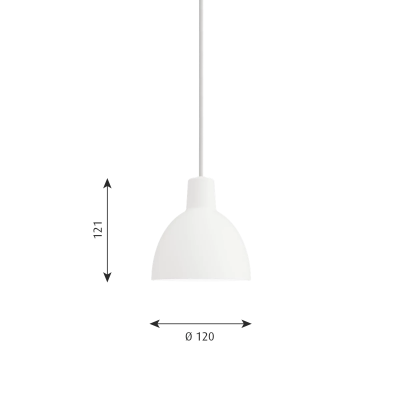 Louis Poulsen Toldbod Suspension suspension 12cm blanche