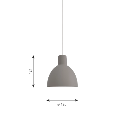 Louis Poulsen Toldbod Pendant hanging lamp 12 cm light grey