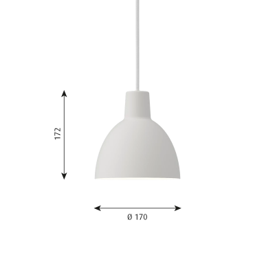 Louis Poulsen Toldbod Suspension suspension 17cm blanche