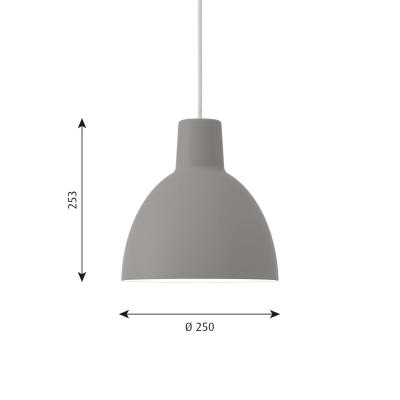 Louis Poulsen Toldbod Pendant hanging lamp 25 cm light grey