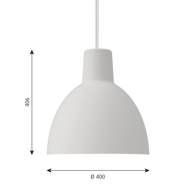 Louis Poulsen Toldbod Suspension hanging lamp 40cm white