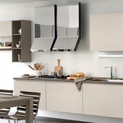 Almec Rialto Design+ Wandhaube 55 cm Höhe 100 cm Edelstahl crtn55.e0p2