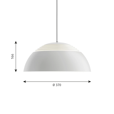 Louis Poulsen Aj Royal pendant lamp 37 cm white