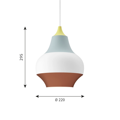 Louis Poulsen Cirque Hängelampe 22 cm gelb