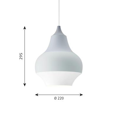 Louis Poulsen Cirque pendant lamp 22 cm grey