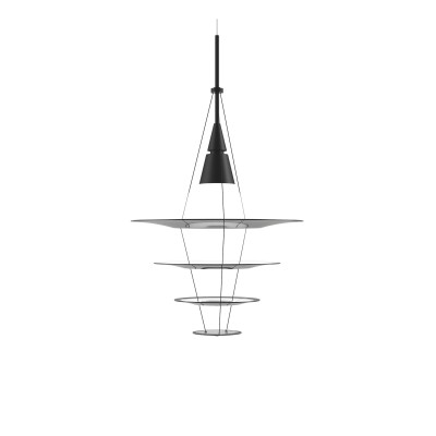 Louis Poulsen Enigma 425 Suspended chandelier 42 cm transparent - black