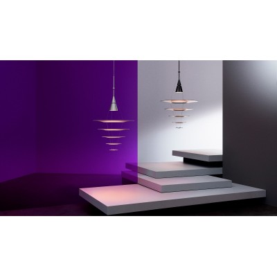 Lustre suspension Louis Poulsen Enigma 545 54 cm transparent - noir