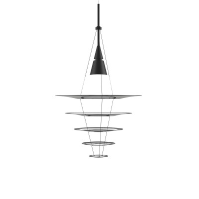 Lustre suspension Louis Poulsen Enigma 545 54 cm transparent - noir