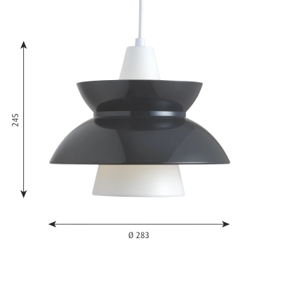 Louis Poulsen Doo-woo pendant lamp 28 cm dark grey