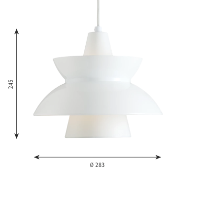 Louis Poulsen Doo-woo pendant lamp 28 cm white