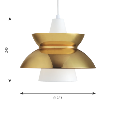 Louis Poulsen Doo-woo lampada sospesa 28 cm ottone