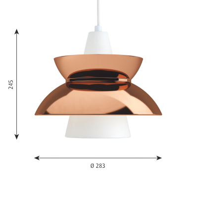 Louis Poulsen Doo-woo hanging lamp 28 cm copper