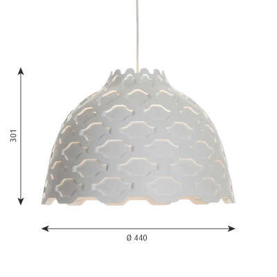 Louis Poulsen Lc Shutters lampadario sospeso 44 cm bianco