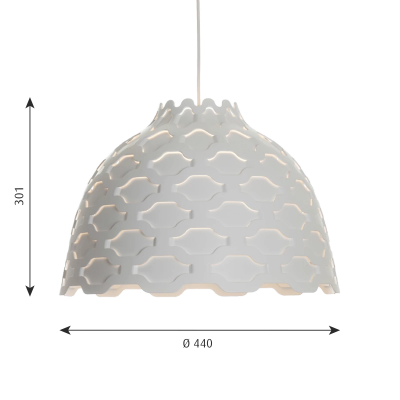 Louis Poulsen Lc Shutters Hängeleuchter 44 cm weiß