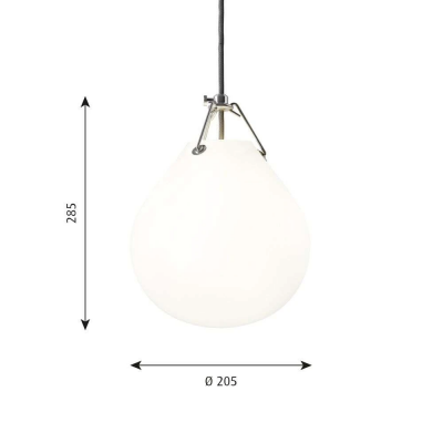 Louis Poulsen Moser Hängelampe 20 cm weiß