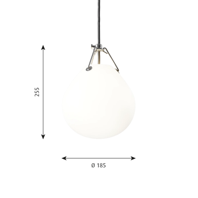Louis Poulsen Moser Lámpara colgante 18 cm blanco