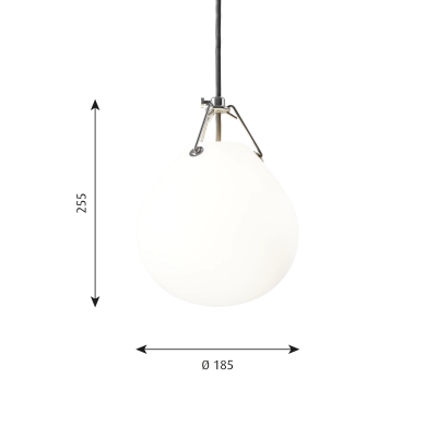 Louis Poulsen Moser Hängelampe 18cm weiß