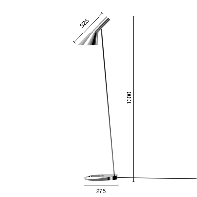 Louis Poulsen Aj Terra floor lamp steel