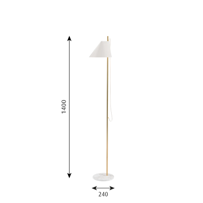 Louis Poulsen Yuh Terra Floor lamp 24 cm white brass