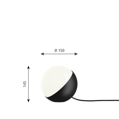 Louis Poulsen Vl Studio Mesa/ Suelo 15 cm negro