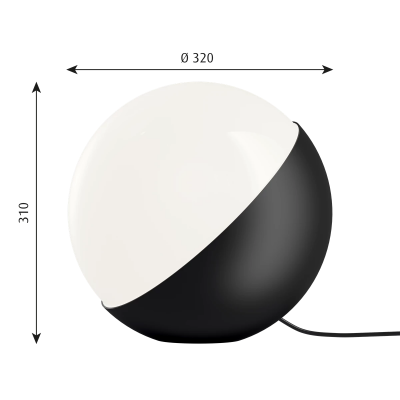 Louis Poulsen Vl Studio Mesa/Suelo 32 cm negro