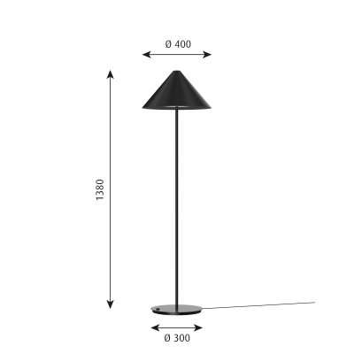 Louis Poulsen Keglen Terra lampadaire 40 cm noir