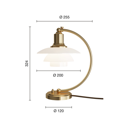 Louis Poulsen Ph 2/2 Luna Lampa lampe de table lampe de chevet