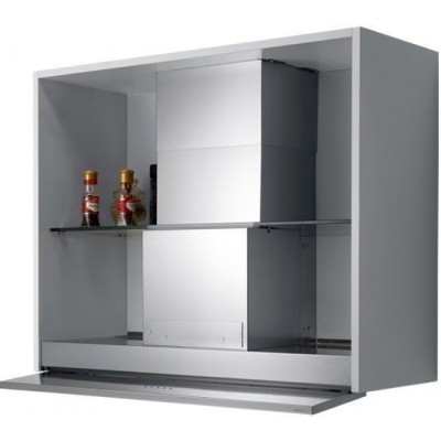 Falmec move hotte encastrable 90 cm acier inoxydable + verre noir cmkn90.e0