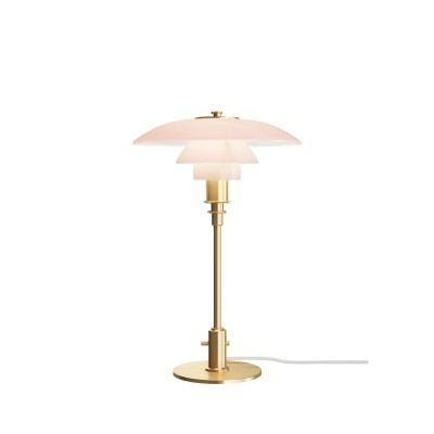 Lampe de chevet en laiton rose pâle Louis Poulsen Ph 3/2