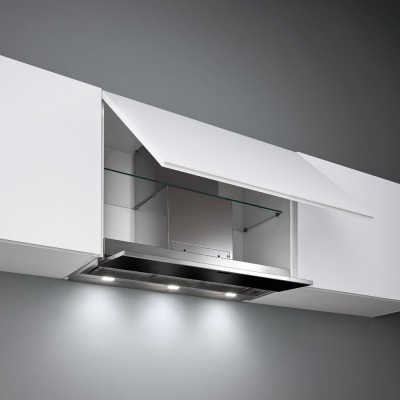 Falmec move hotte encastrable 90 cm acier inoxydable + verre noir cmkn90.e0