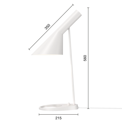 Louis Poulsen Aj tavolo lampada da scrivania bianco