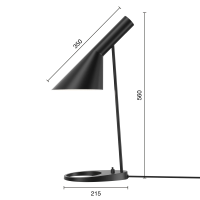 Lampe de bureau Louis Poulsen Aj noire