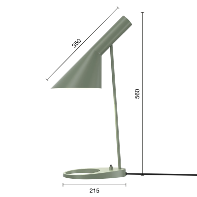 Louis Poulsen Aj Table Desk Lamp Petrol Green