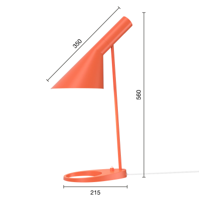 Louis Poulsen Aj Table Desk Lamp Orange