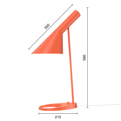 Louis Poulsen Aj Orange desk lamp table