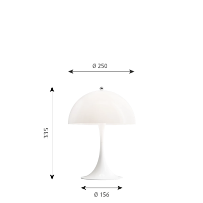 Louis Poulsen Panthella 250 lampada da tavolo bianco