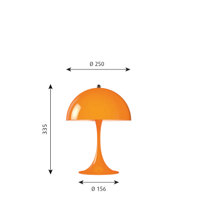 Lampe de table Louis Poulsen Panthella 250 orange