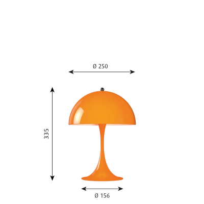 Louis Poulsen Panthella 250 orange Tischlampe