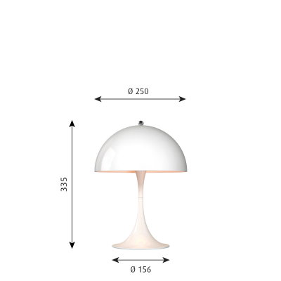 Louis Poulsen Panthella 250 table lamp white