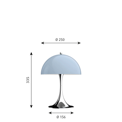 Lampe de table Louis Poulsen Panthella 250 opale grise