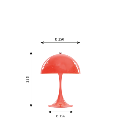 Lampe de table Louis Poulsen Panthella 250 corail