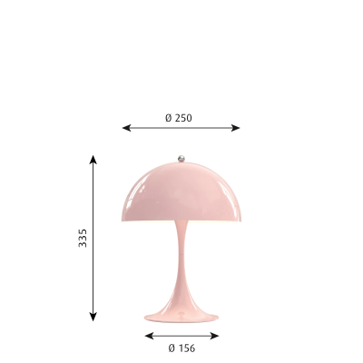 Lámpara de mesa Louis Poulsen Panthella 250 rosa