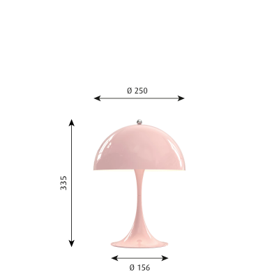 Louis Poulsen Panthella 250 rosa Tischlampe