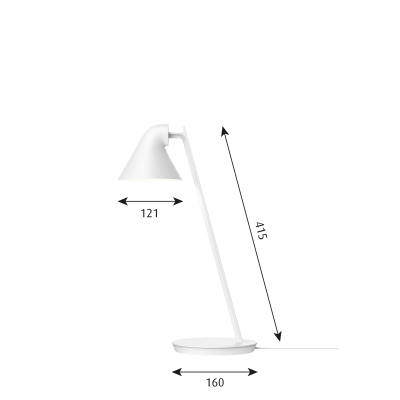 Louis Poulsen Njp Mini lampada da tavolo bianco