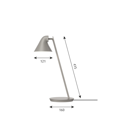 Louis Poulsen Njp Mini lampe de table grise