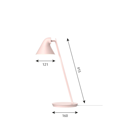 Louis Poulsen Njp Mini lámpara de mesa rosa