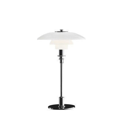 Louis Poulsen Ph 3/2 lámpara de mesa mesita de noche blanca - cromo